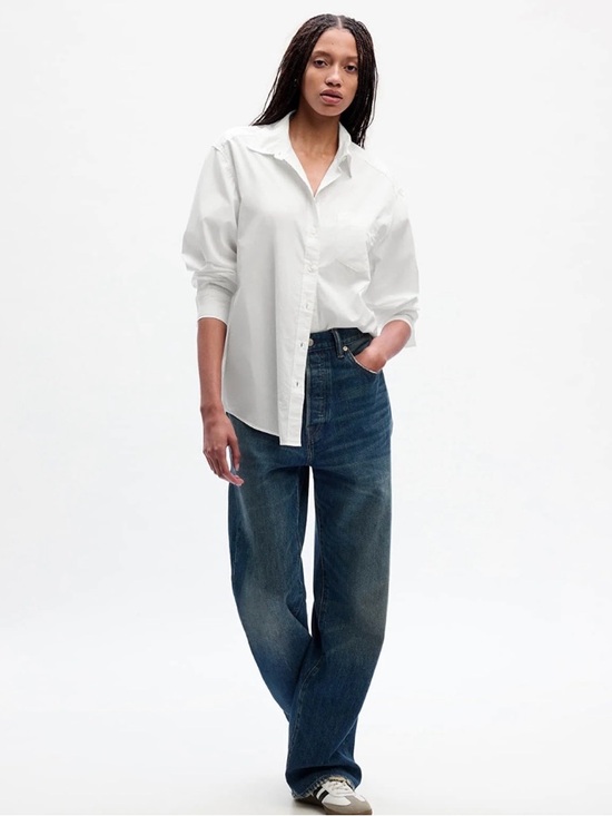GAP Tops - NWT GAP The Big Shirt White Oxford Shirt Size: Medium Tall